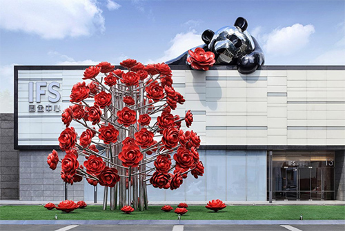 重庆山茶花树雕塑